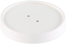Duni víčko na polévkový kelímek 485 ml - bílá (20x25)